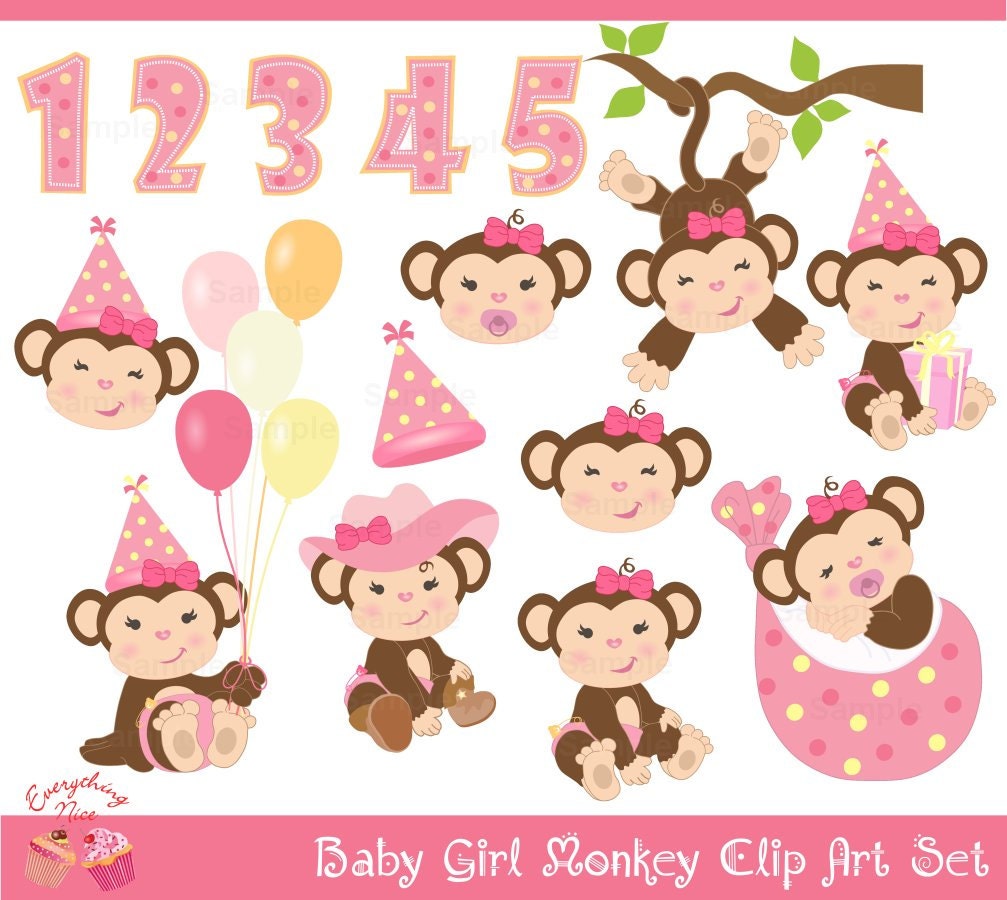 clip art girl monkey - photo #11