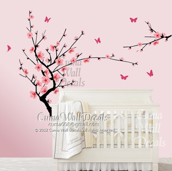 girl nursery murals for decal nursery girl decals butterfly blossom wall wall decals wall