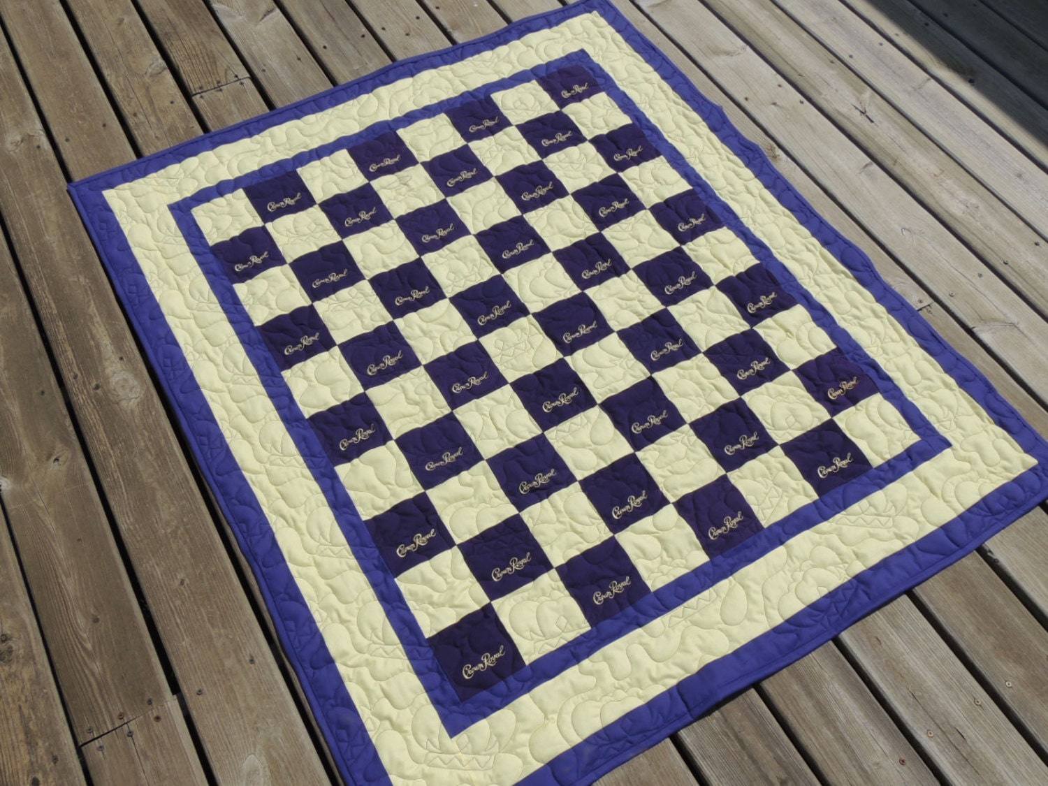 Custom Crown Royal Quilt Blanket Made With Your Bags by Blueville