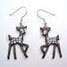 Deer earrings - fairy tale jewelry - enamel deer earrings - kawaii - sweet lolita - fairy princess jewelry by Sparkle City Jewelry
