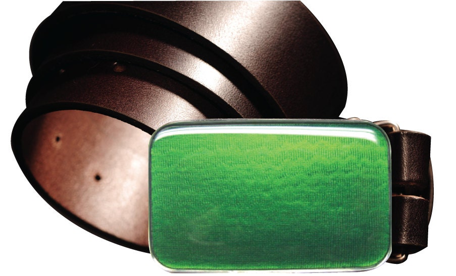belt buckle emerald green interchangeable