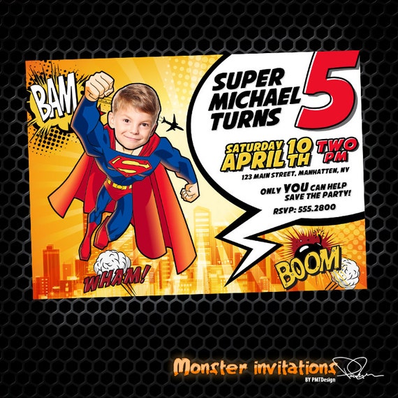 Printable Superman Birthday Invitations 5