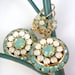 Pacific Opal Rhinestone Earrings Sea Green White Opal Rhinestones Drop Earrings Black Friday Cyber Monday Sale