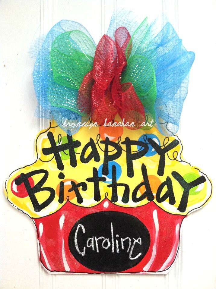 Birthday Cupcake with Chalkboard Center Bronwyn Hanahan Art