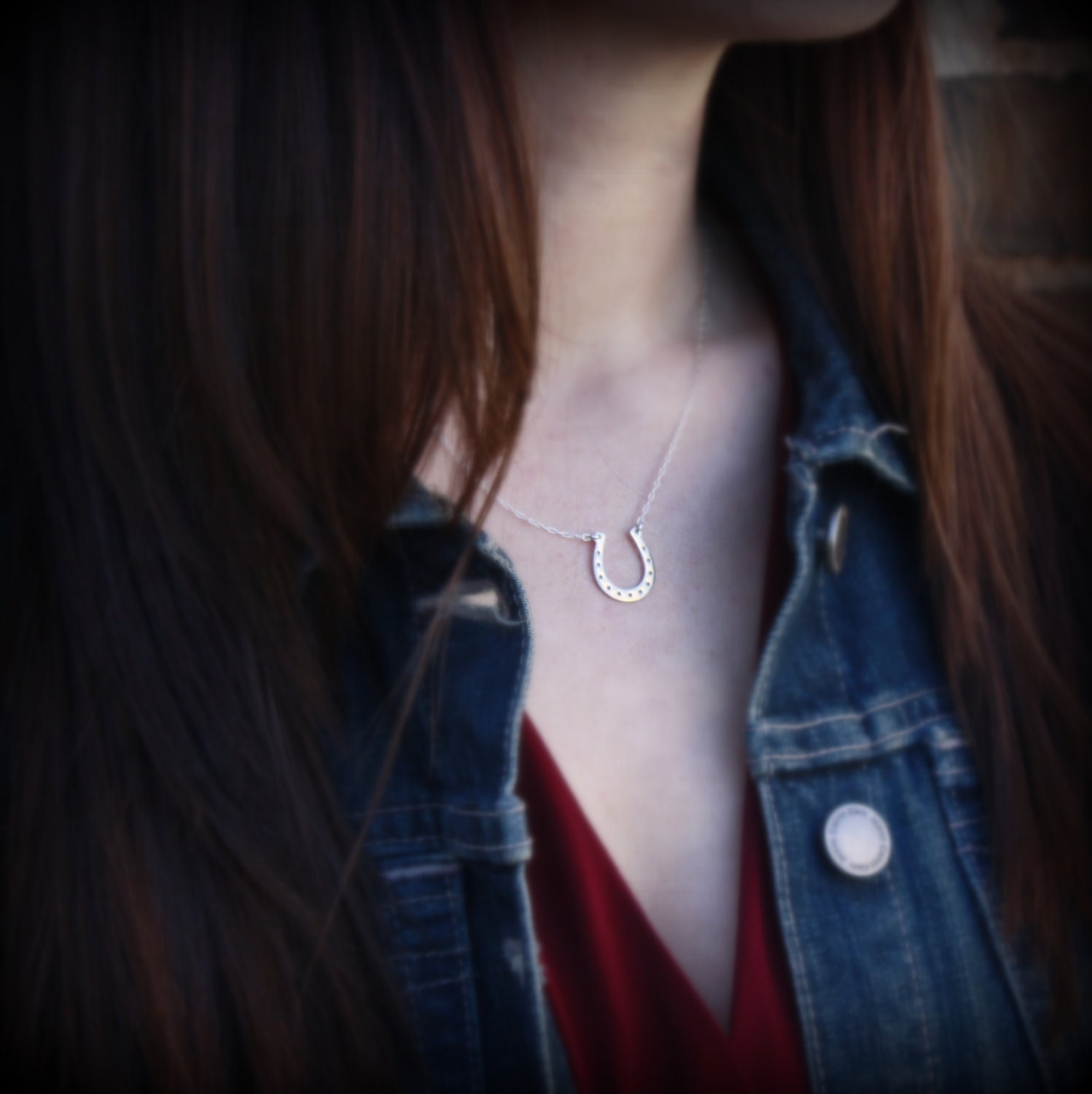 Horseshoe Necklace Sterling Silver Horseshoe Pendant