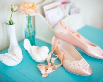 ribbon ankle tie bridal shoes