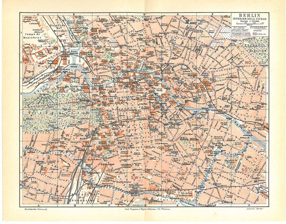 City plan Berlin Germany