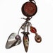 OOAK Gifts Copper Follow Your Heart Steampunk Mixed Metals Rust Keychain or Purse Jewelry