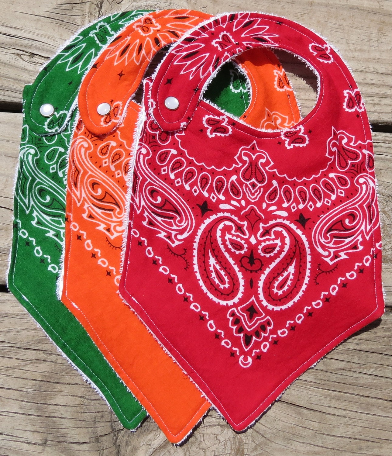 Western Bandana Baby Bibs Set of Three