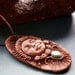 Jewelry Pendant Zen Child Handcrafted Clay on Leather