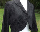 Vintage Black Lace Bolero Jacket - Mad Men Era, 50s/60s - Mint Condition