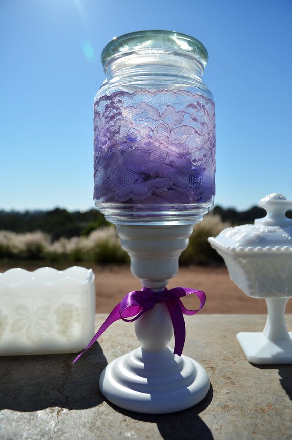 Items similar to Upcycled Pedestal Candy Jar on Etsy