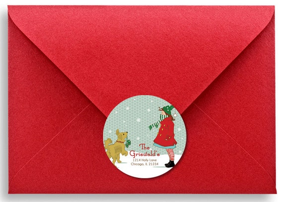 Items similar to Holiday Labels, Gift Tags, Christmas Stickers ...