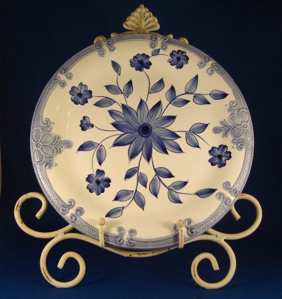 Blue and White Decorative Plate by DominionDesign on Etsy