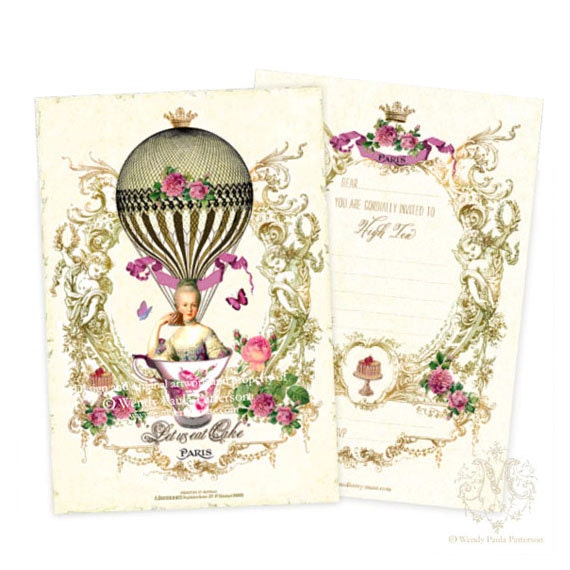Marie Antoinette Party Invitations 3