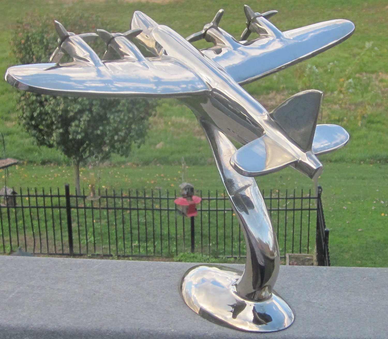Art Deco Airplane Sculpture 4 Engines 1950's by LeftoverStuff