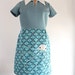 jellyfish dress - vintage 60's 70's shirtdress applique upcycled clothing womens M / L