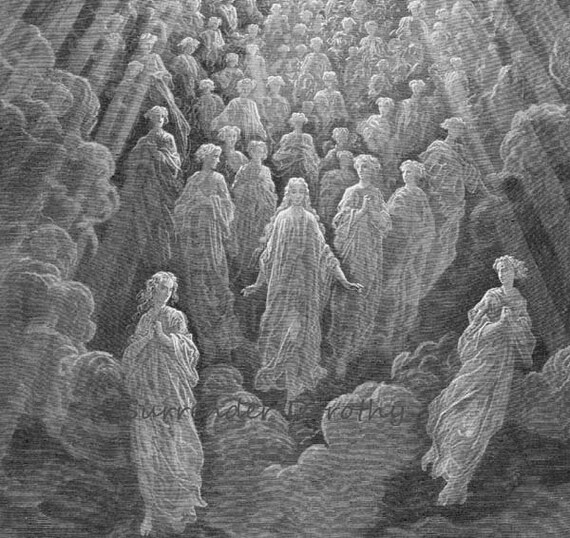 Myriad Glowing Souls Second Realm Heaven Gustave Dore Dante
