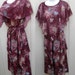 vintage 70s Floral Flutter Sleeve SECRETARY DRESS / size Med