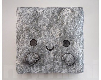 Decorative Pillow, Stuffed Toy, Stone Pillow, Kawaii, Kids Room Decor, Dorm Decor, Childrens Toys, Faux Rock, 7 x 7"