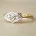 Antique Engagement Ring, Art Deco 18k Gold Diamond Ring, Edwardian Diamond 18k Gold Wedding Ring Approximate Size US 5.5