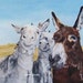 Wild Bunch Donkey Mules Trio Giclee Canvas Fine Original Art Print
