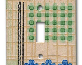 Home Sweet Home 1940&rsquo;s Vintage Wallpaper Switch Plate