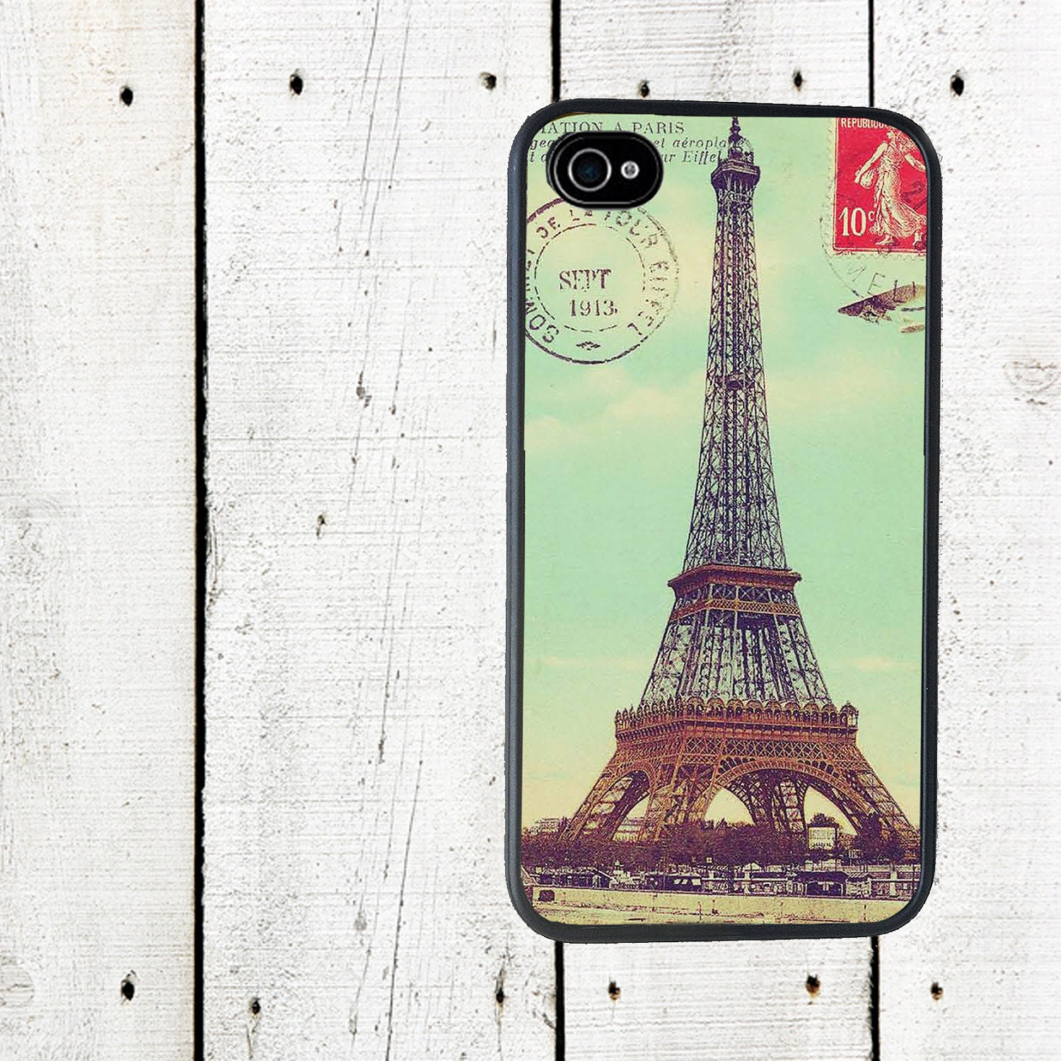 Eiffel Tower Postcard Phone Case for iPhone 4 4s 5 5s 5c SE 6