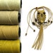 Wheat Macrame Owl Necklace