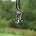 Tiny Possum Necklace - needle felted