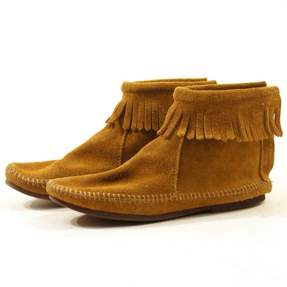 Minnetonka Ankle Moccasins with Fringe Trim / by SpunkVintage