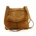 90s Fossil Organizer Purse in Sand Brown Leather