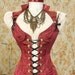 Waist 38 to 40 Burgundy Crown Courtier Corset