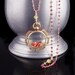 RESERVED for M - Vintage Victorian Pendant with Floating Sapphires, Pink Tourmaline, Green Garnet, and Citrine