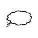 CLEARANCE Blank Thought Bubble Rubber Stamp You fill in talk bubble speach bubble