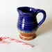 Cobalt Blue Wheel thrown Clay Creamer