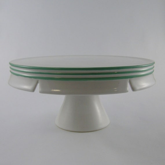  Extra  Large  Cake  Stand  with Green Stripes Extra  by 