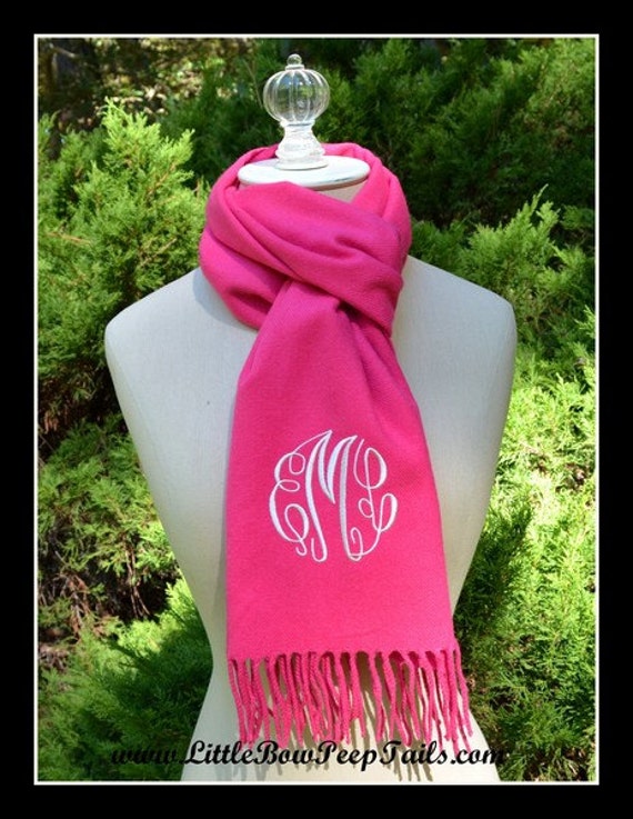 Circle Script Women&#39;s Personalized Scarf by SomethingYouGifts
