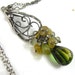 Limeade Punch Neclace - Green Yellow Quartz and Sterling Silver