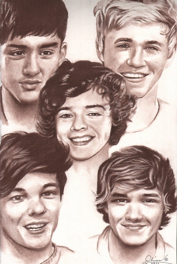 One Direction...hand drawn by essenceofus on Etsy
