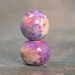 Lampwork Earring Bead Pairs Opal Yellow with Z99 Purple Rose Divine Spark Designs SRA