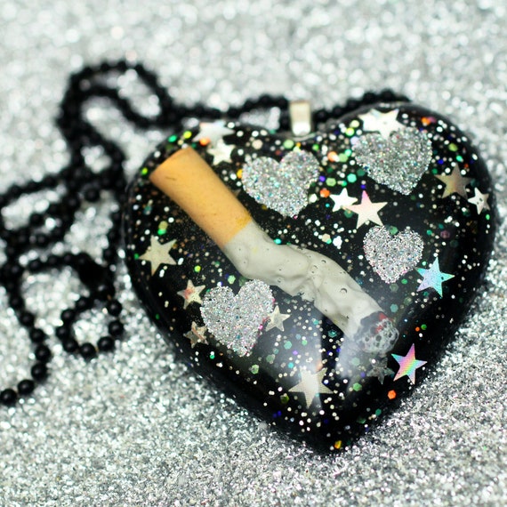 Ashtray Resin Cigarette Butt Necklace by stoopidgerl on Etsy