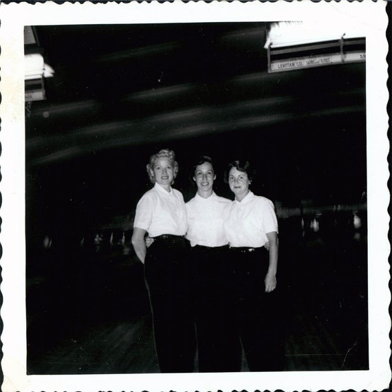 vintage photo Women From the Bowling League 1951