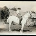 vintage photo Estelle rides a White horse 1923
