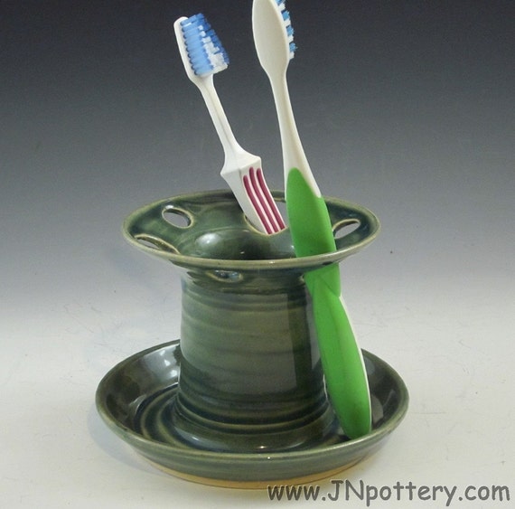 stoneware toothbrush holder