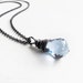 blue topaz necklace blue topaz briolette necklace London blue topaz sterling silver necklace AAA London blue topaz gemstone resort jewelry