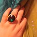 Vintage Kenneth J Lane Mega Watt Emerald Like Cocktail Ring Gold Plate Hollywood