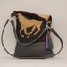 HORSE TOTE a /// black leather and horse print fabric