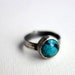 Sterling Silver Turquoise Ring with Hidden Heart