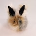 Calico Patches Bunny Faux Fur Plushie Baby Size